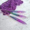 Mermaid crochet hooks with resin handle