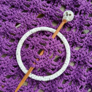 White Skull shawl pin