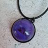 Purple cabochon earrings and necklace - Image 2