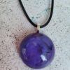 Purple cabochon earrings and necklace - Image 5