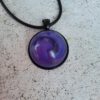 Purple cabochon earrings and necklace - Image 3