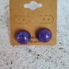 Purple cabochon earrings and necklace - Image 4